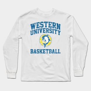 Western University Basketball - Blue Chips (Variant) Long Sleeve T-Shirt